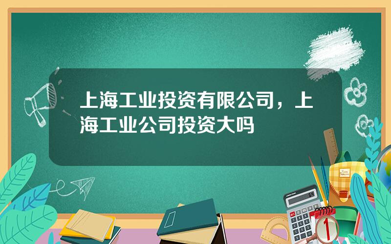 上海工业投资有限公司，上海工业公司投资大吗