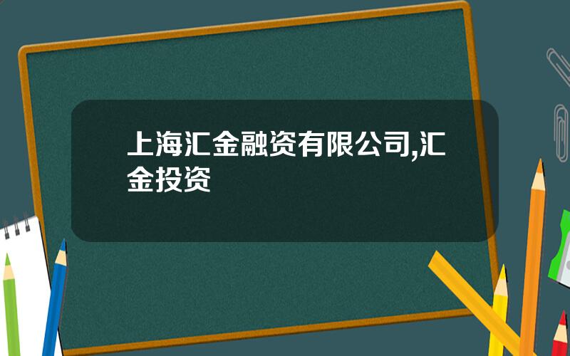 上海汇金融资有限公司,汇金投资