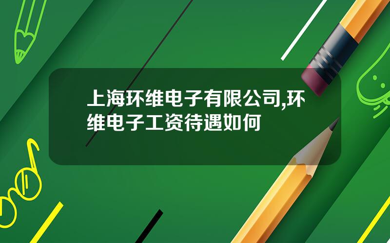 上海环维电子有限公司,环维电子工资待遇如何
