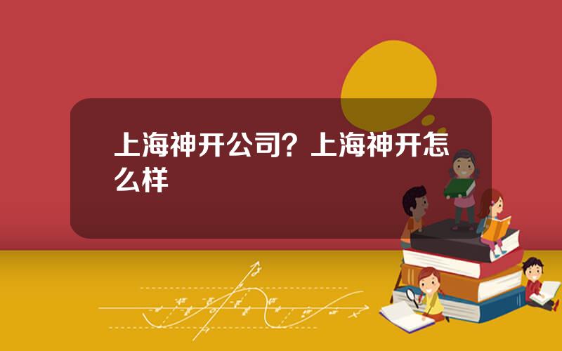 上海神开公司？上海神开怎么样