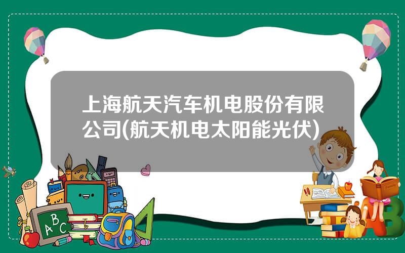 上海航天汽车机电股份有限公司(航天机电太阳能光伏)