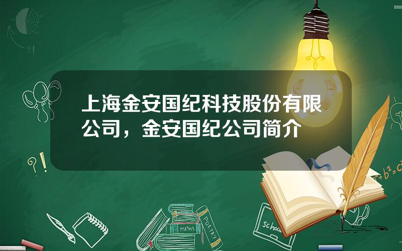 上海金安国纪科技股份有限公司，金安国纪公司简介