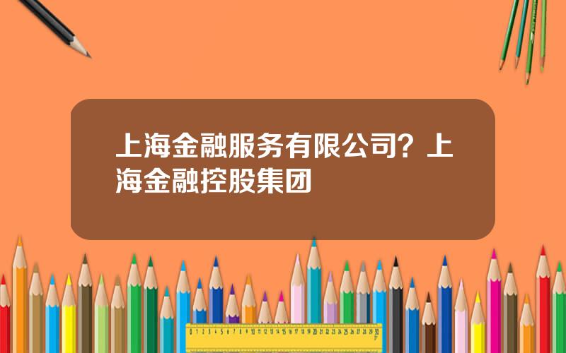 上海金融服务有限公司？上海金融控股集团