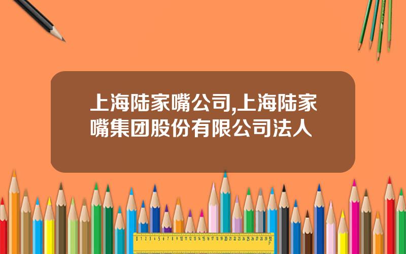 上海陆家嘴公司,上海陆家嘴集团股份有限公司法人