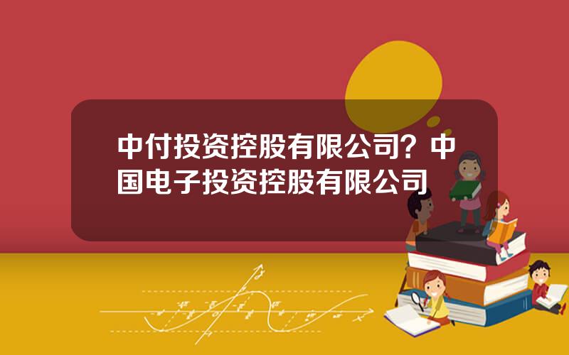 中付投资控股有限公司？中国电子投资控股有限公司