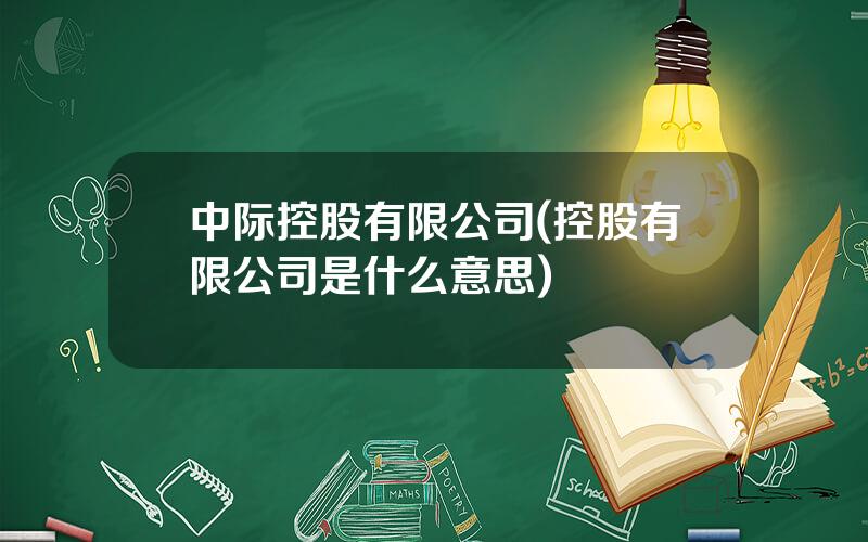 中际控股有限公司(控股有限公司是什么意思)