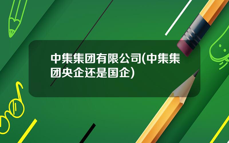 中集集团有限公司(中集集团央企还是国企)