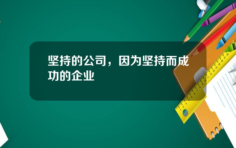 坚持的公司，因为坚持而成功的企业