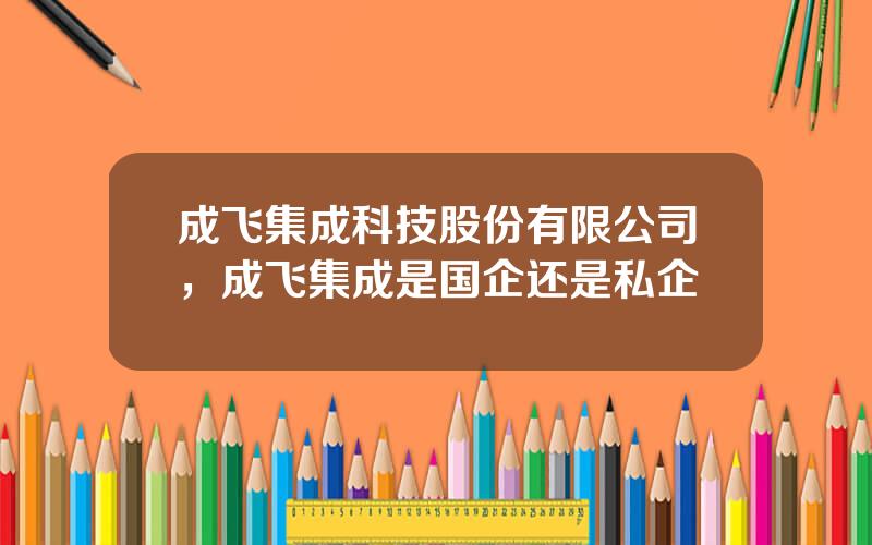 成飞集成科技股份有限公司，成飞集成是国企还是私企