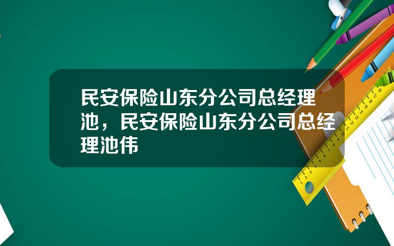 民安保险山东分公司总经理池，民安保险山东分公司总经理池伟