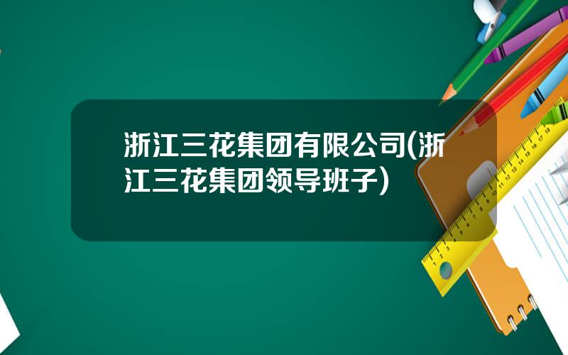 浙江三花集团有限公司(浙江三花集团领导班子)