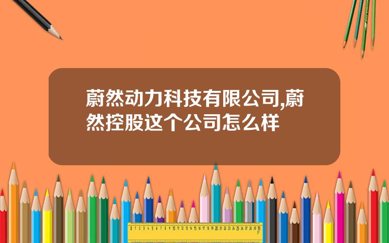蔚然动力科技有限公司,蔚然控股这个公司怎么样